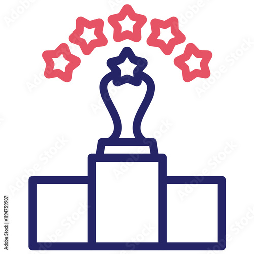 Top Performer vector icon illustration of Award Events iconset.