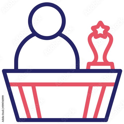 Award Presentation vector icon illustration of Award Events iconset.