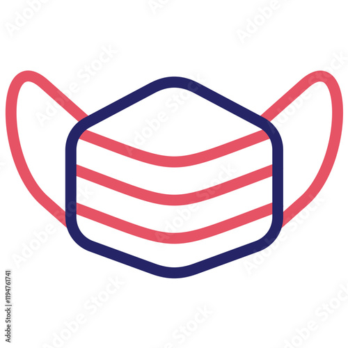 Face Mask vector icon illustration of Fashion Ecommerce iconset.