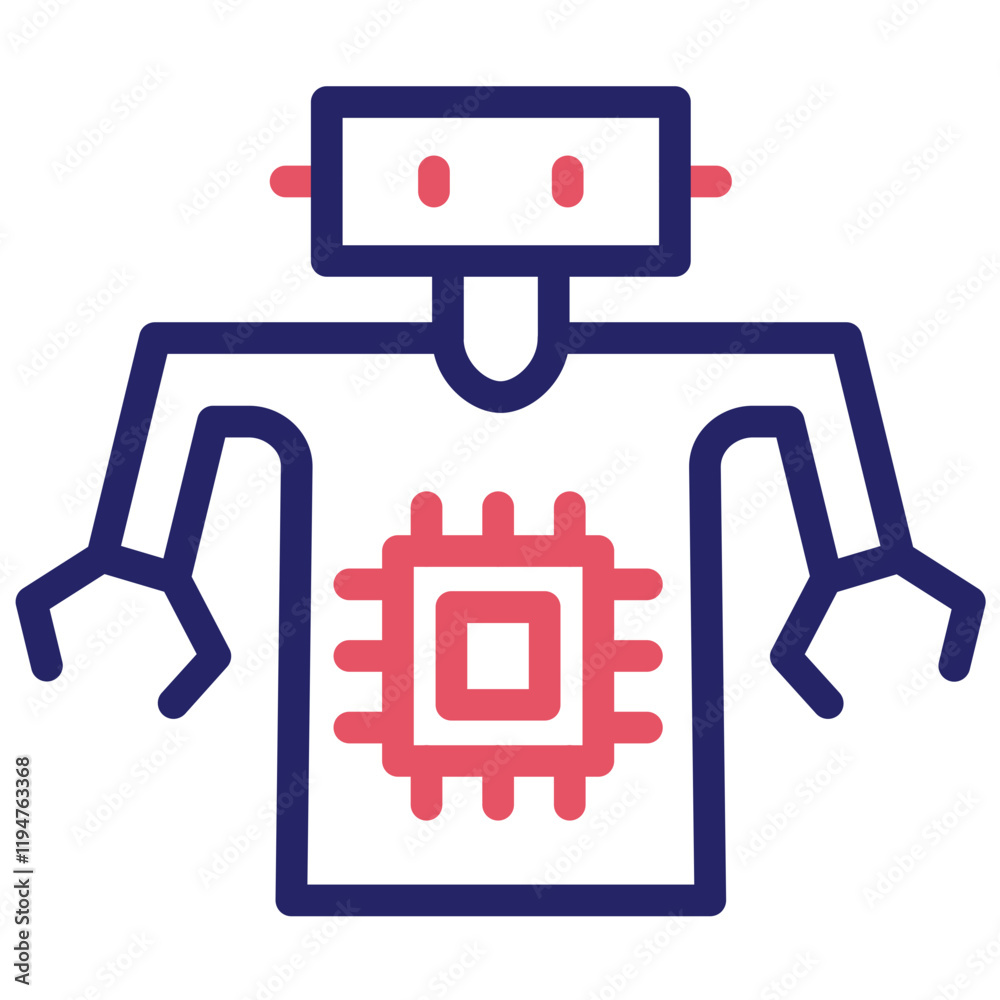 Microchip vector icon illustration of Robotics iconset. Microchip vector icon illustration of Robotics iconset.