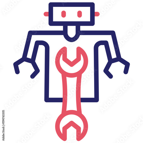 Repair vector icon illustration of Robotics iconset.