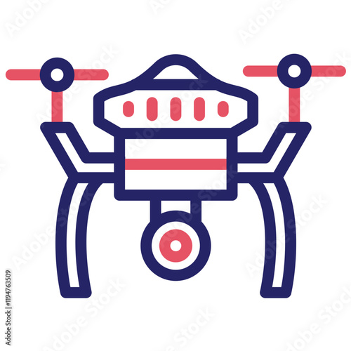 Drone vector icon illustration of Robotics iconset.