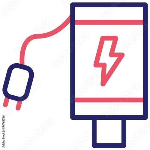 Charger vector icon illustration of Robotics iconset.