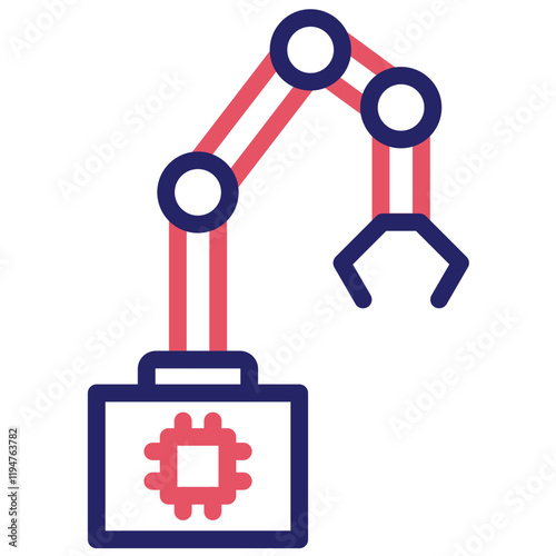Bionic Arm vector icon illustration of Robotics iconset.