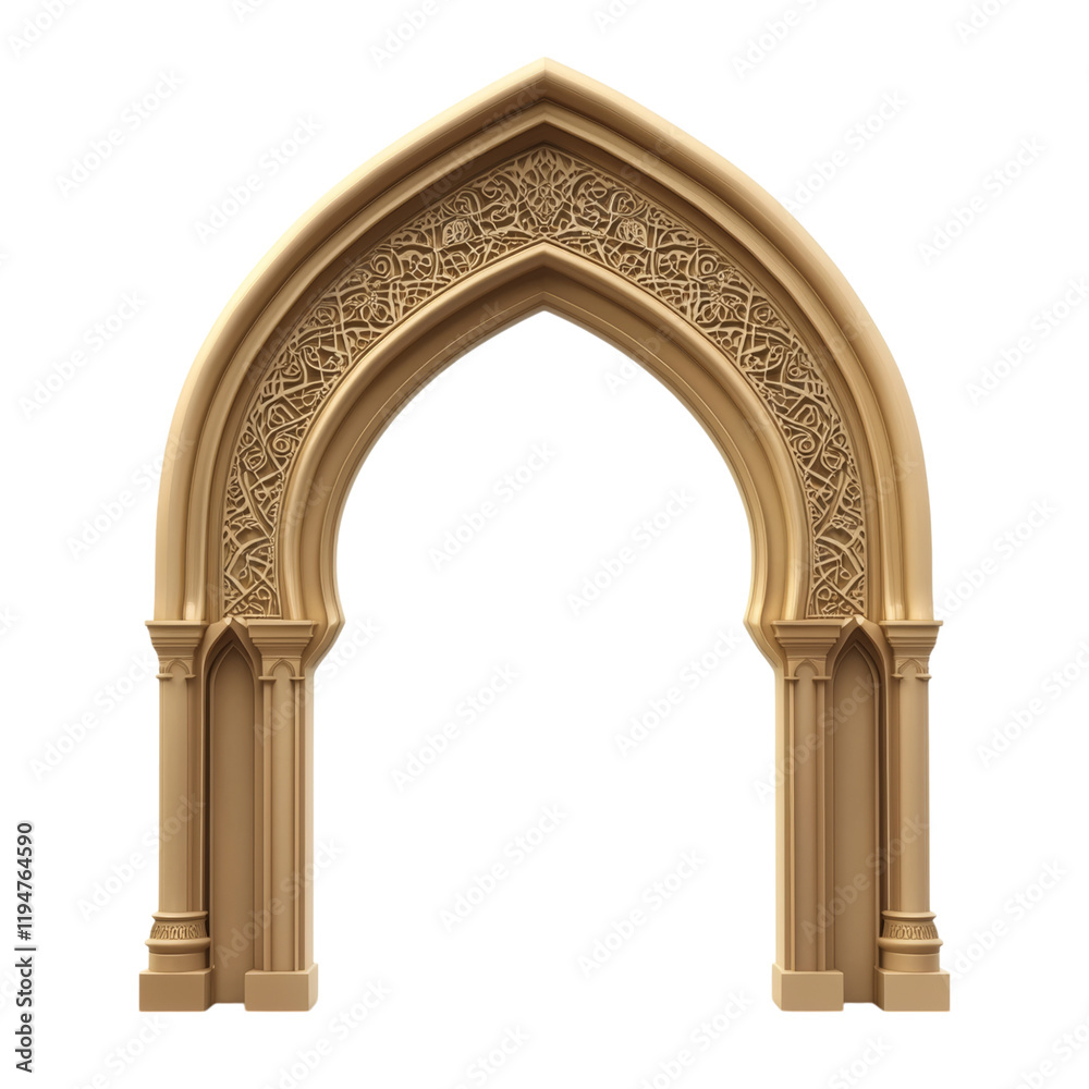Ornate Decorative Arch for Architectural Design Isolated on transparent background Ornate Decorative Arch for Architectural Design Isolated on transparent background