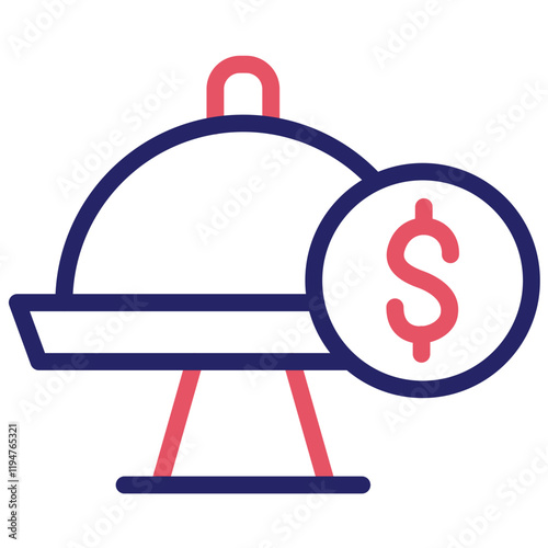 Catering Fee vector icon illustration of Catering iconset.
