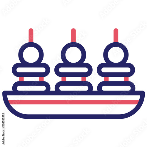 Appetizer vector icon illustration of Catering iconset.