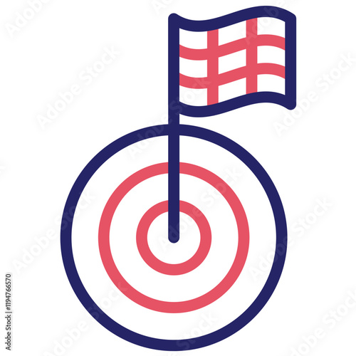 Goal Flag vector icon illustration of Achievements iconset.