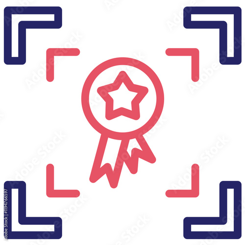 Focus vector icon illustration of Achievements iconset.
