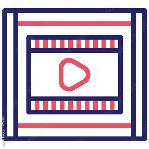 Mainstream Film vector icon illustration of Filmmaking iconset.