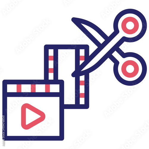 Editing vector icon illustration of Filmmaking iconset.