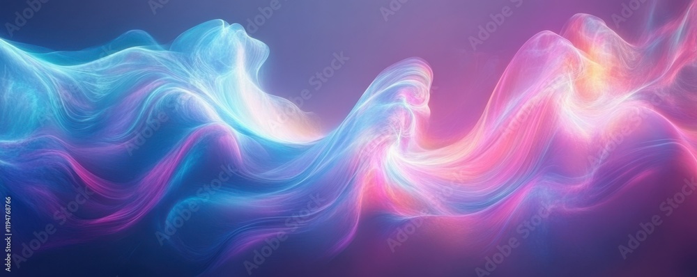 Fototapeta premium abstract background, colorful waves, dynamic fluid texture, vibrant colors of blue, purple, and pink, elegant design for modern art and technology visuals