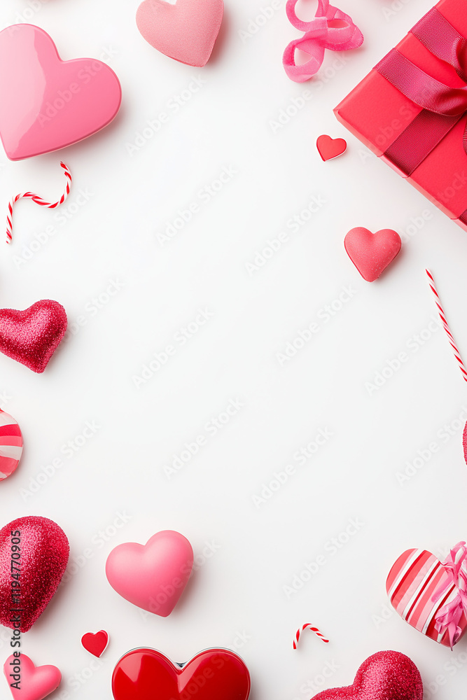 Composición con elementos de San Valentín Composición con elementos de San Valentín