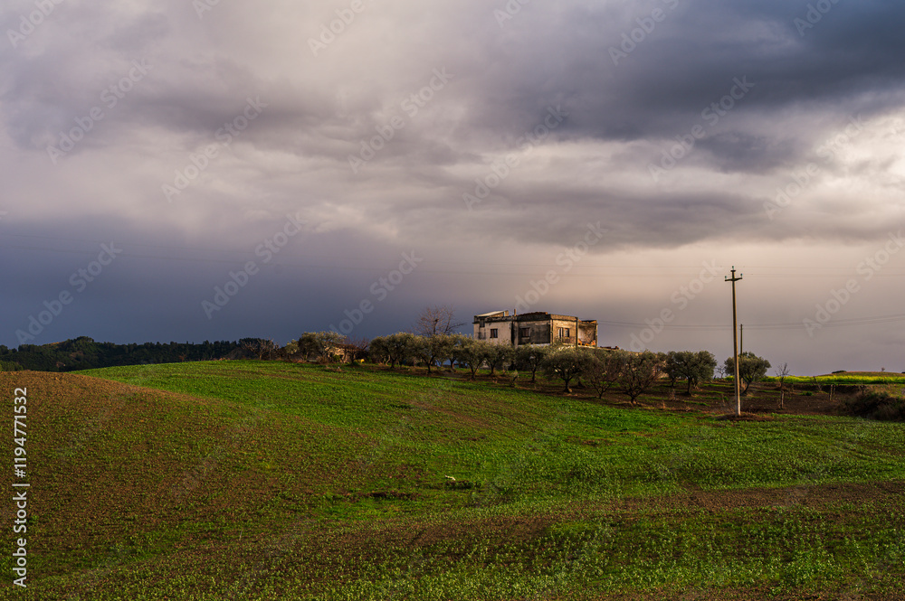 Fototapeta premium val d'agri, basilicata: spring countryside landscape