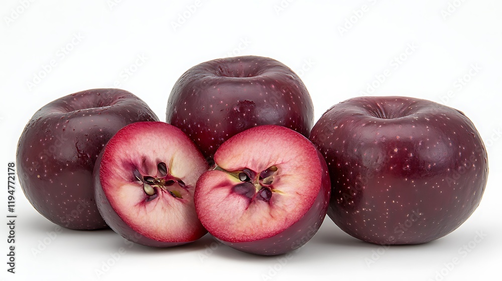A red apple with a white background A red apple with a white background