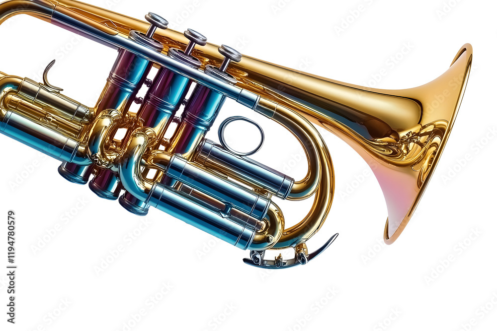 Obraz premium trumpet isolated on white background