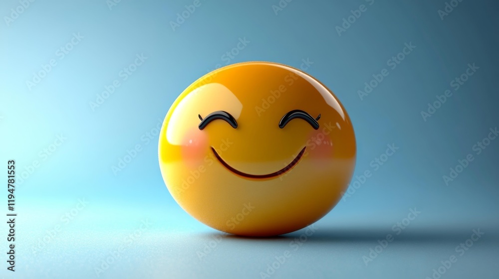 Fototapeta premium High-Detail 3D Emoji Icon. Generative AI