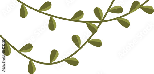 Vine Leaf Corner Vector
