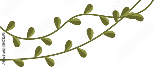 Vine Leaf Corner Vector