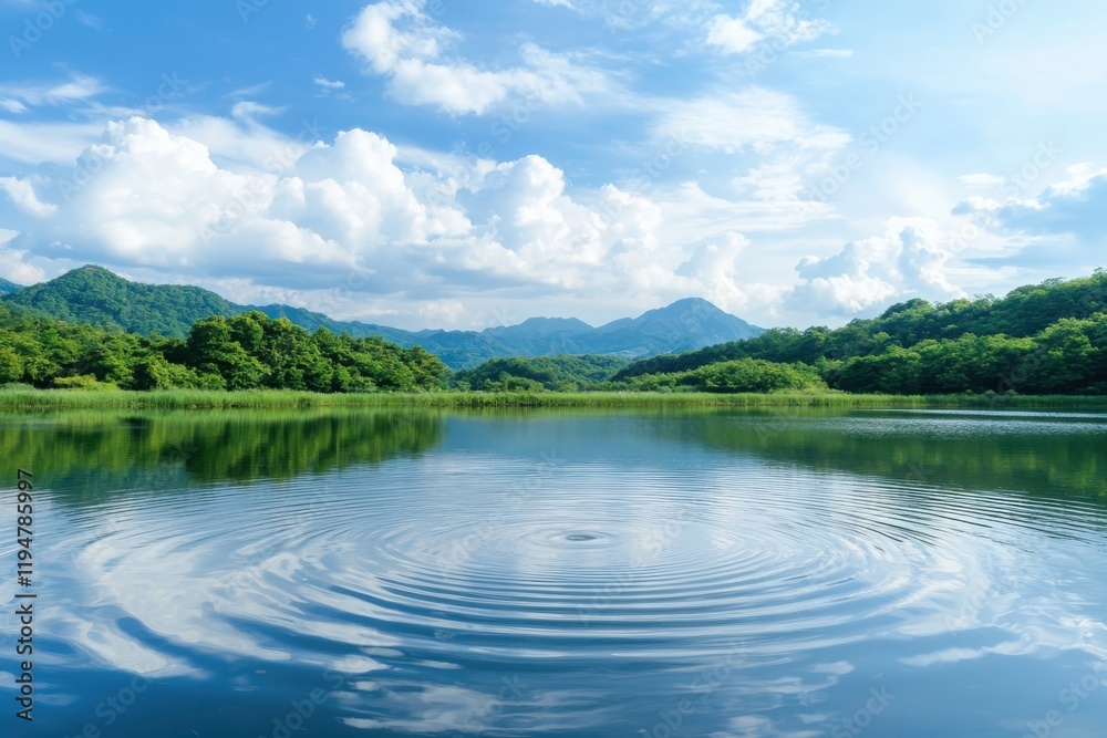 Tranquil lake view with gentle ripples and lush greenery serene landscape nature photography peaceful environment scenic perspective Tranquil lake view with gentle ripples and lush greenery serene landscape nature photography peaceful environment scenic perspective