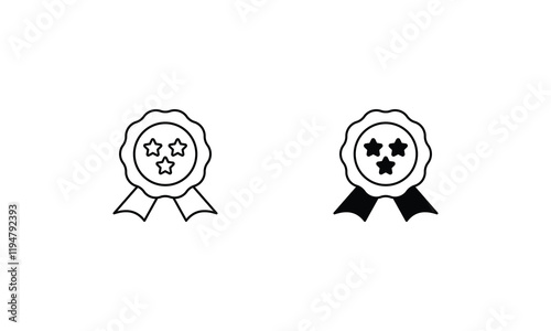 Best Seller icon set line and glyph vector illustration