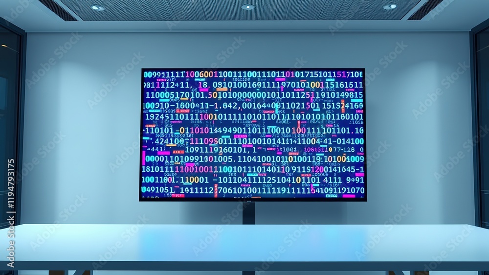 Abstract Binary Hologram on Meeting Room Screen - Database & Programming
