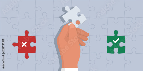 Man completing a jigsaw puzzle