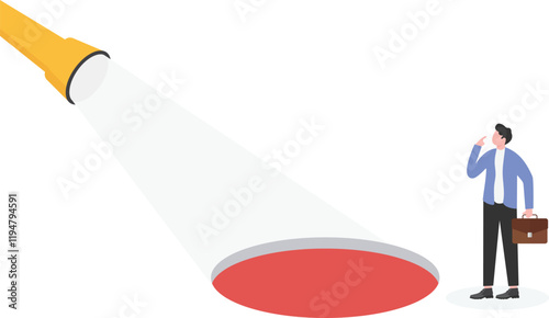 Man is escaping the pit, Risk off. Insurance.early warning.

