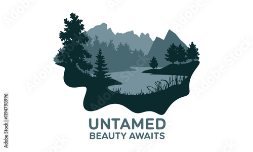 untamed wildlife vector graphic
