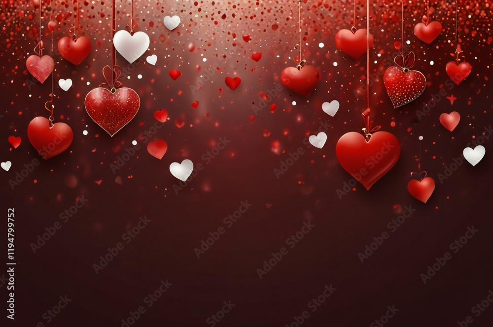 Obraz premium red hearts background