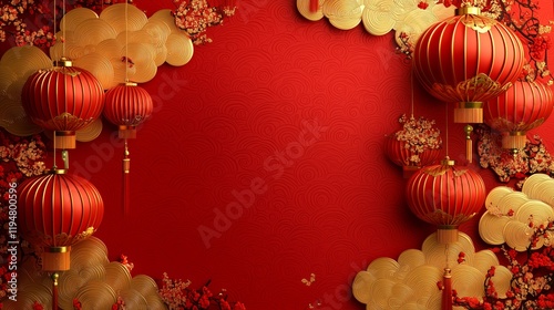 Elegant Red Lanterns with Floral Accents for Celebrations