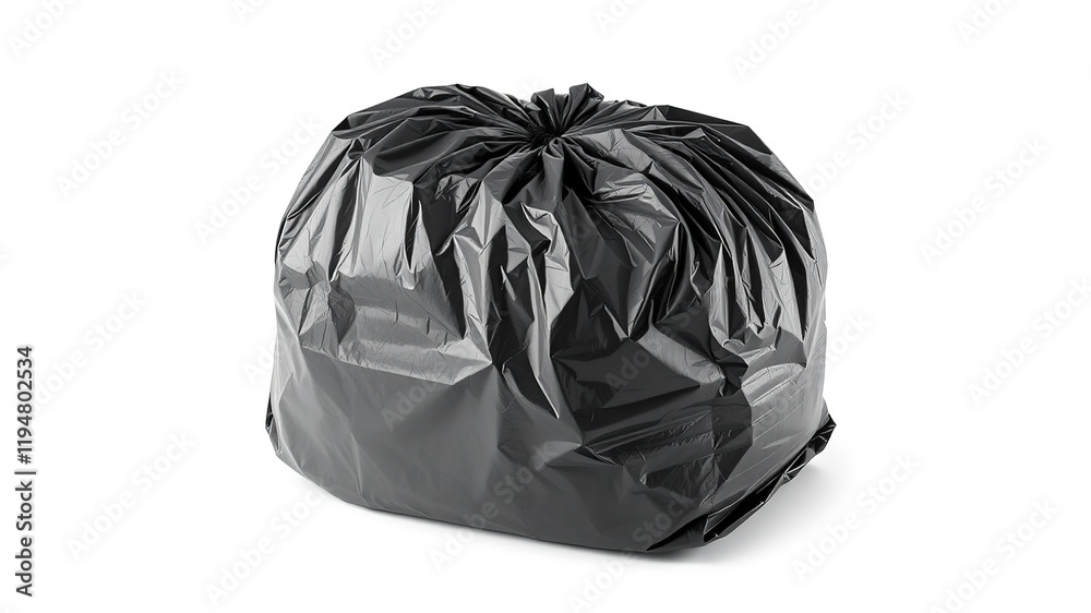 Isolated Garbage Bag on White Background - High-Resolution AI Photo