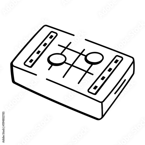 Hand drawn icon depicting peg game 
