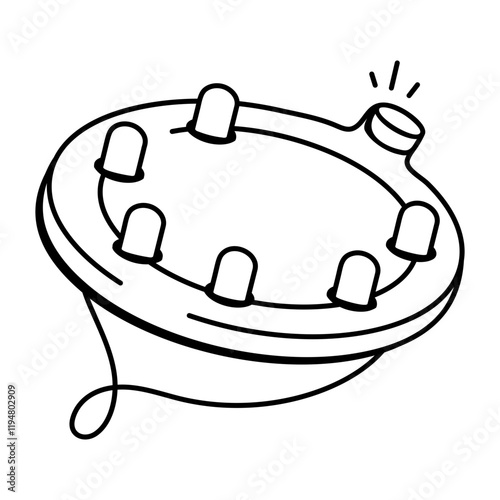 Doodle icon of flipop game toy 