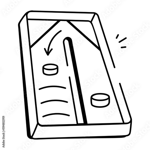 Doodle icon of flipop game toy 

