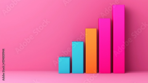 Visualizing business growth colorful bar graphs on pink background for marketing analysis Free Download Visualizing business growth colorful bar graphs on pink background for marketing analysis - GFXLoad