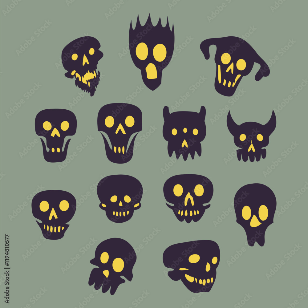 skull hand drawn collection skull hand drawn collection