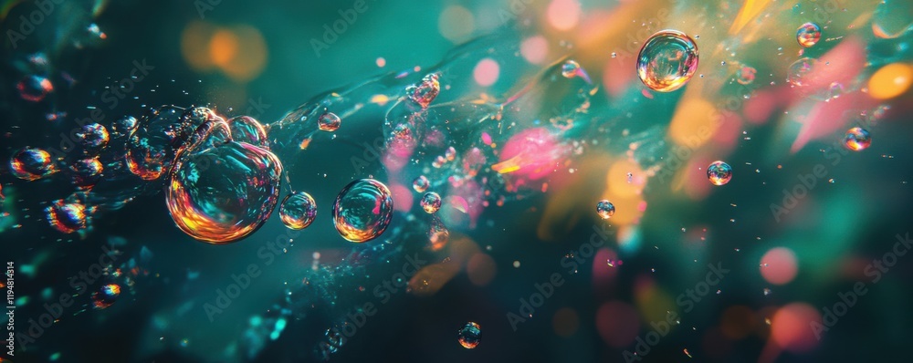 An abstract blend of oil and water creating colorful bubbles, 4k photo. An abstract blend of oil and water creating colorful bubbles, 4k photo.