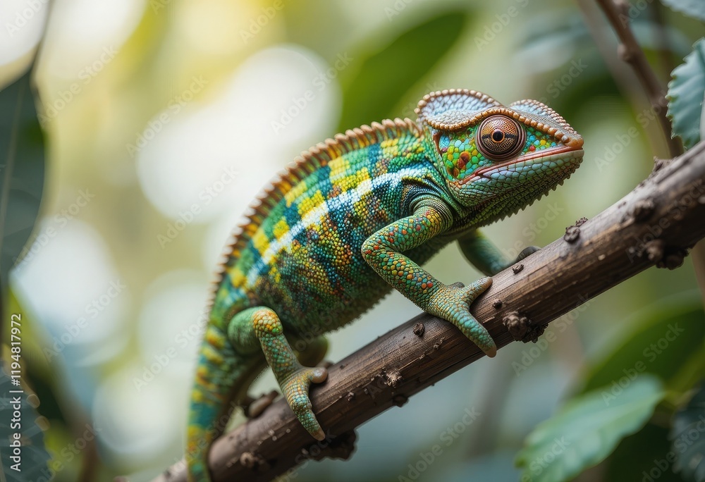 green lizard on a branch green lizard on a branch