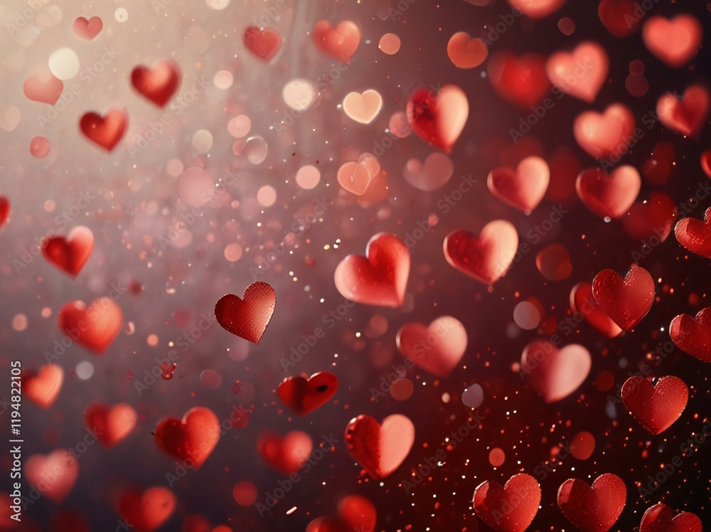 Obraz premium red background with hearts