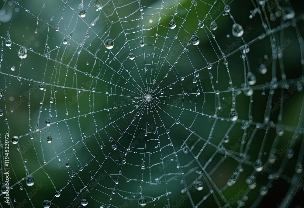 spider web with dew drops spider web with dew drops