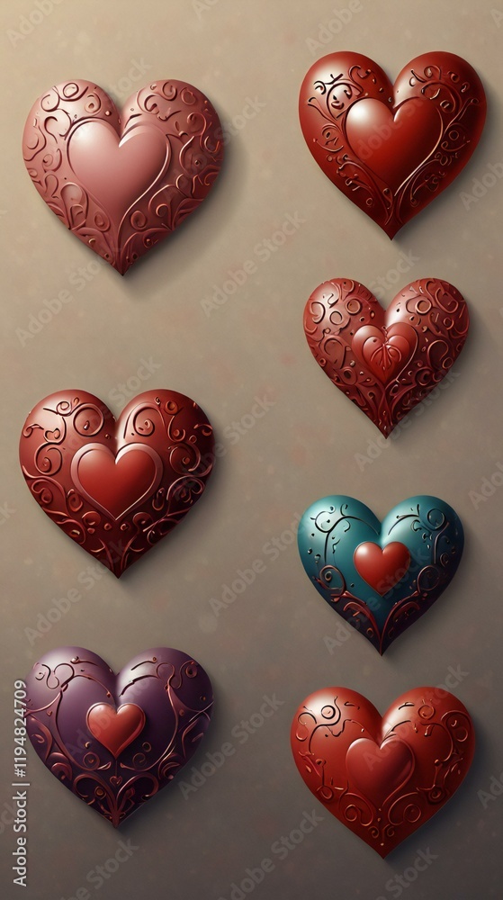 Obraz premium heart shaped cookies