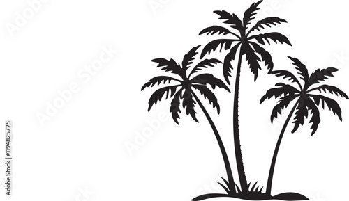 palm tree silhouette isolated