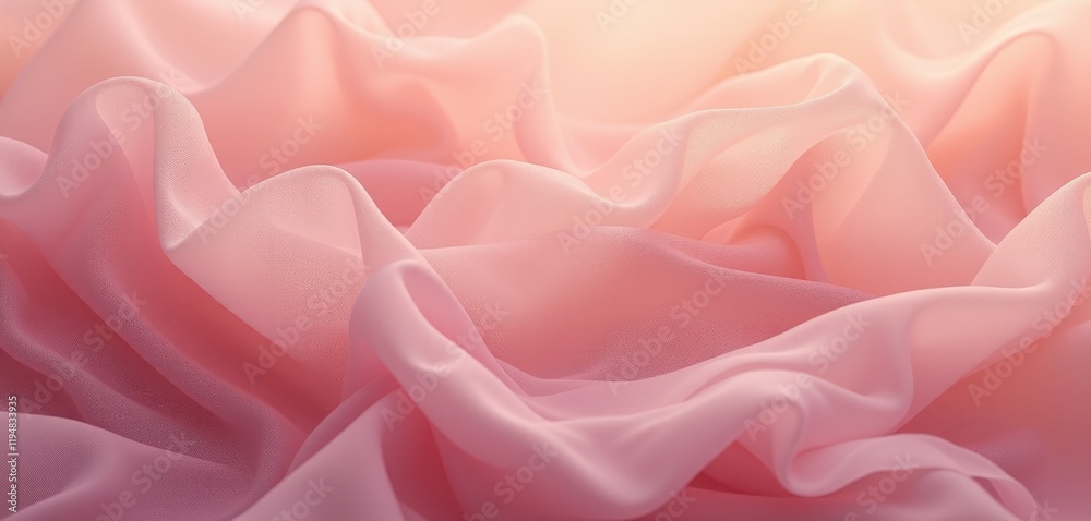 Obraz premium Abstract soft pink chiffon fabric waves background