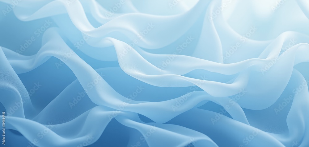 Light blue fabric folds in soft flowing texture. Light blue fabric folds in soft flowing texture.