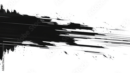 Black ink splatter speed motion blur design