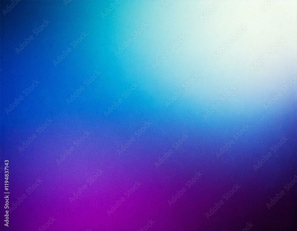 Obraz premium Blue Purple White Gradient Blurred with Grainy Noise Texture