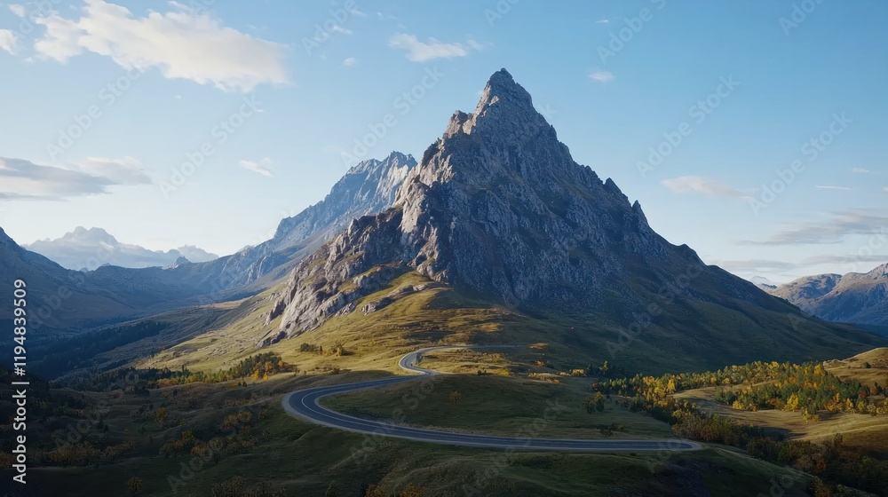 Fototapeta premium Majestic Mountain Peak Landscape