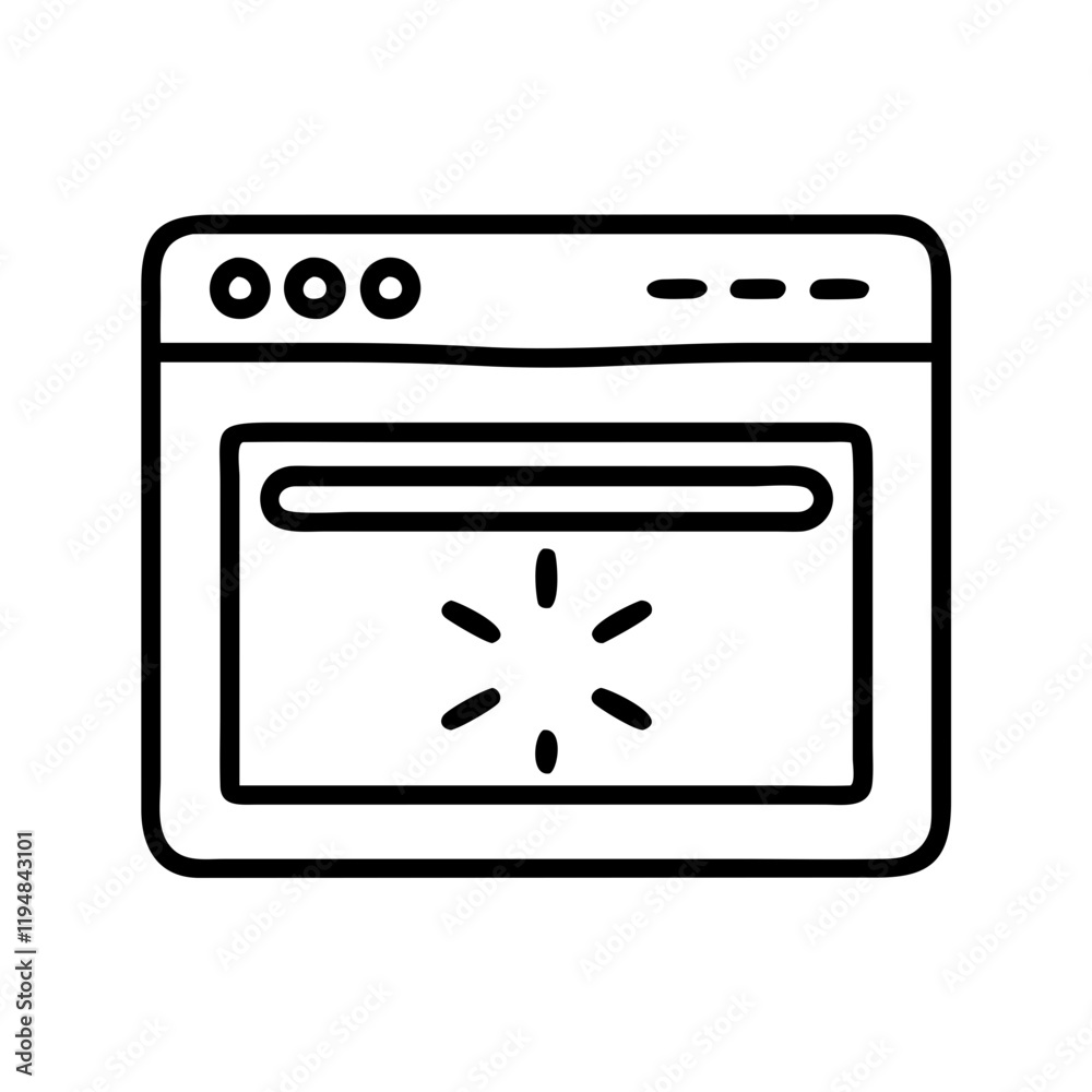 website loading icon, website loading line art - simple line art of website loading, perfect for website loading logos and icons and themed design website loading icon, website loading line art - simple line art of website loading, perfect for website loading logos and icons and themed design