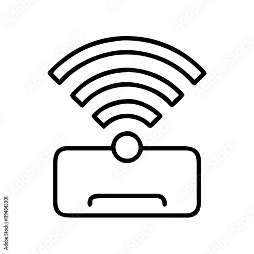 wi fi hotspot icon, wi fi hotspot line art - simple line art of wi fi hotspot, perfect for wi fi hotspot logos and icons and themed design 